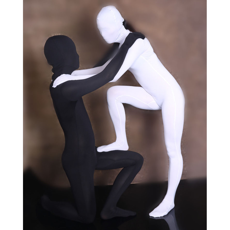 Plus Size High Elastic Long Sleeve Bodysuit Stage Theatre Performance Cosplay Costume Full Coat One Piece Tights Zentai Overalls - 2