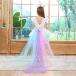 Year Dresses Sequin Dress Unicorn Party Girl With Tail Kids Princess Colorful Birthday Children's - 3