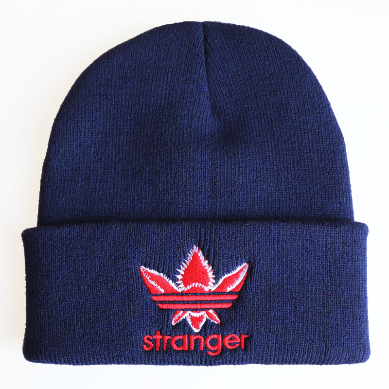 Stranger Things Friends Dont Lie Embroidered Beanie Cosplay Winter Knitted Hiphop Hat Solid Warm Bonnet - 10