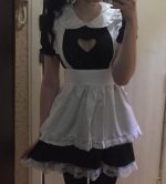 S-5xl Sexy French Maid Costume Sweet Gothic Lolita Dress Anime Cosplay Sissy Uniform Plus Size Halloween Costumes For Wome - 3