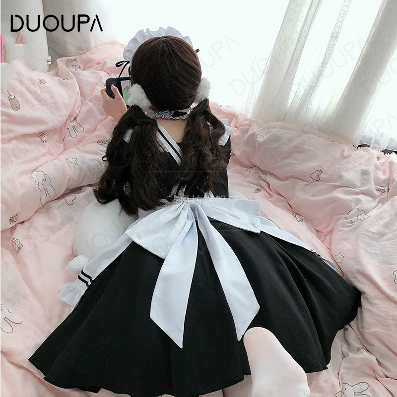 Plus Size Sweet Lolita French Maid Costume Sexy Mini Pinafore Dress Cute Ouji Outfit For Womens Halloween Cosplay - 6