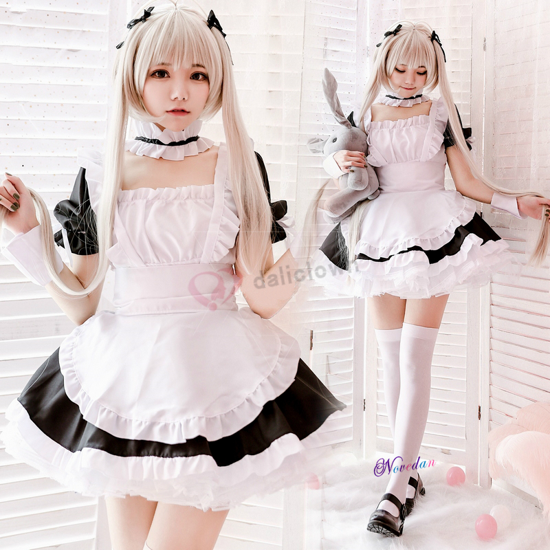 Anime Yosuga No Sora Kasugano Cosplay Costume Kawaii Sissy Maid Dress For Men Women Crossdressers Halloween Party Outfit - 1