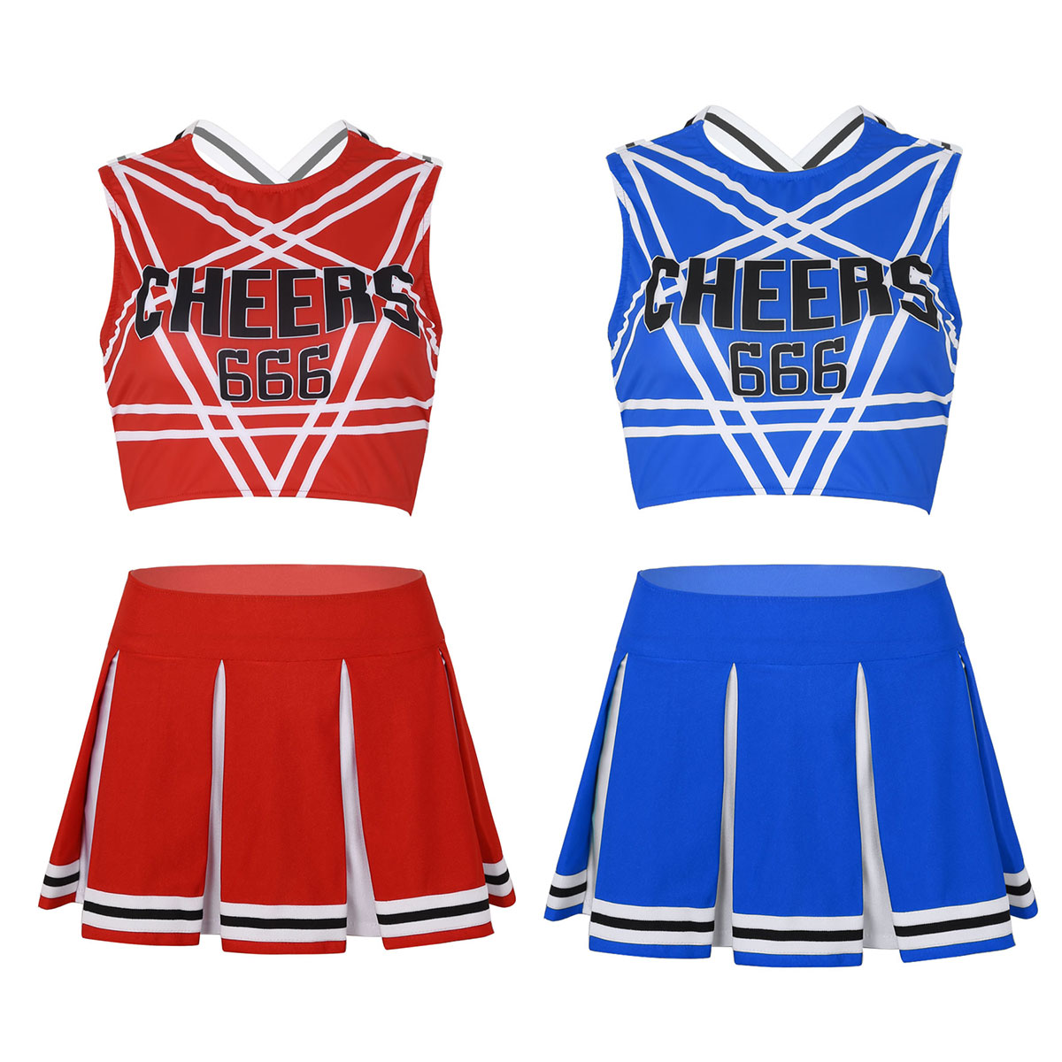 Us Stock Sexy Lingerie Womens Japanese Schoolgirl Cosplay Uniform Cheerleader Costume Set For Halloween - 1