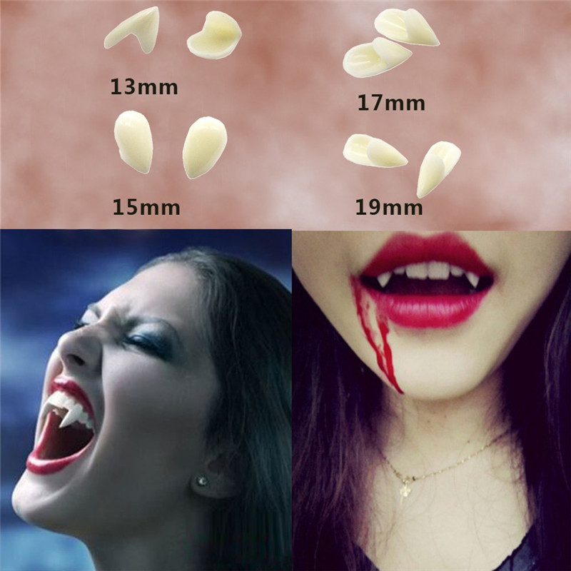 2pcs Halloween Cosplay Prop Kids Vampire Teeth Zombie Dentures Werewolf Fangs For Costume Parties - 2