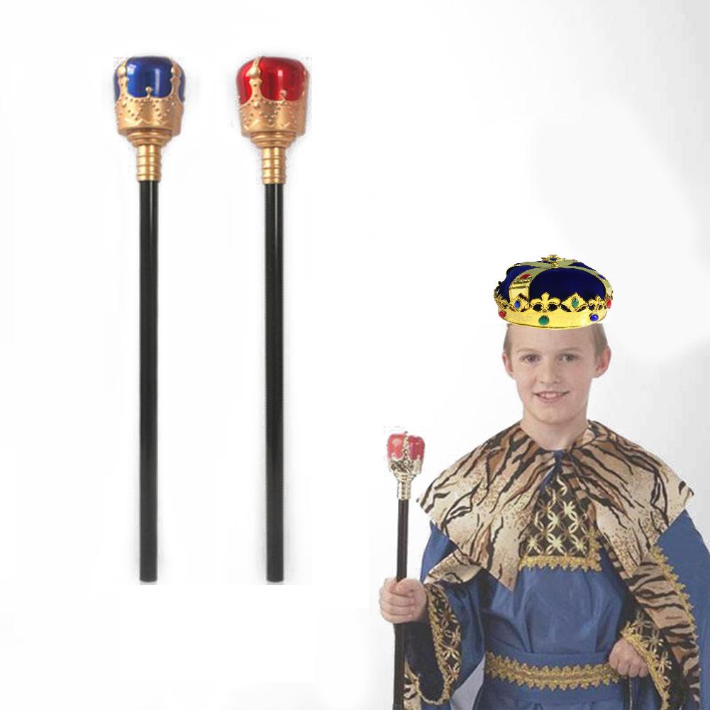 King Crown Scepter Hat Halloween Stage Masquerade Decoration Cosplay Emperor Child Adult Party - 4