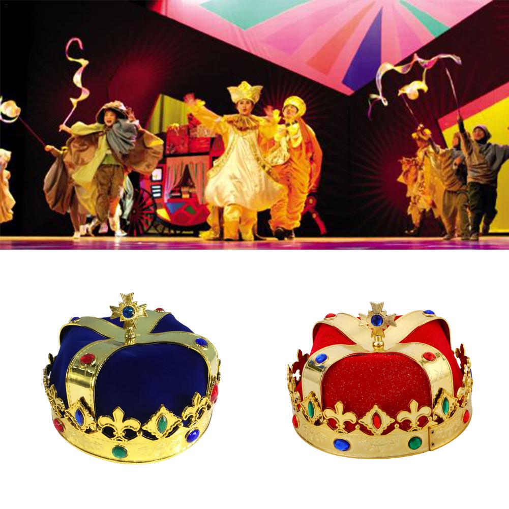 King Crown Scepter Hat Halloween Stage Masquerade Decoration Cosplay Emperor Child Adult Party - 3