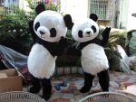 Chinese Panda Bear Mascot Costume Adult Dress Party Outdoor Outfit Completed Suit Hallowen Unisex