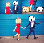 Halloween Heads Panda Amp Bear Mascot Costume Fancy Dress Wedding Party Adult Cosplay Outdoor Head