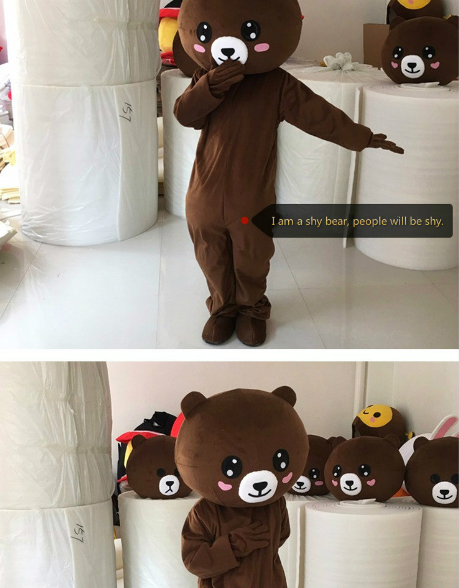 Deluxe Adult Halloween Cosplay Bear Mascot Costume Funny Brown Suit For Party Carnival Xmas Easter Advertising Games - 3