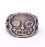 Undertale Sans Head 18mm Size 8 Finger Ring Brozen Cosplay Rings Handmade Kids - 2