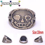 Undertale Sans Head 18mm Size 8 Finger Ring Brozen Cosplay Rings Handmade Kids