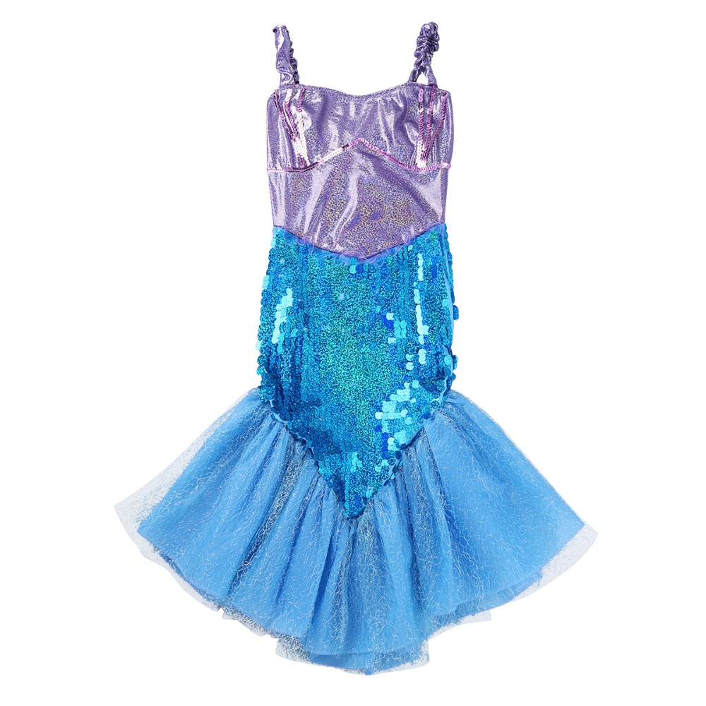 Girls Yizyif Mermaid Princess Costume Dress Sleeveless Glittery Sequins Perfect For Halloween Cosplay Party Sizes 510 - 9