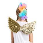 Girl Unicorn Fancy Dress Kids Rainbow Sequined Tutu Wedding Party With Hair Hoop Wings Set Cosplay Costumes 5-12y - 4