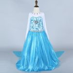 Elsa Dress Girls Party Vestidos Cosplay Girl Clothing Anna Snow Queen Print Princess Kids Costume - 3