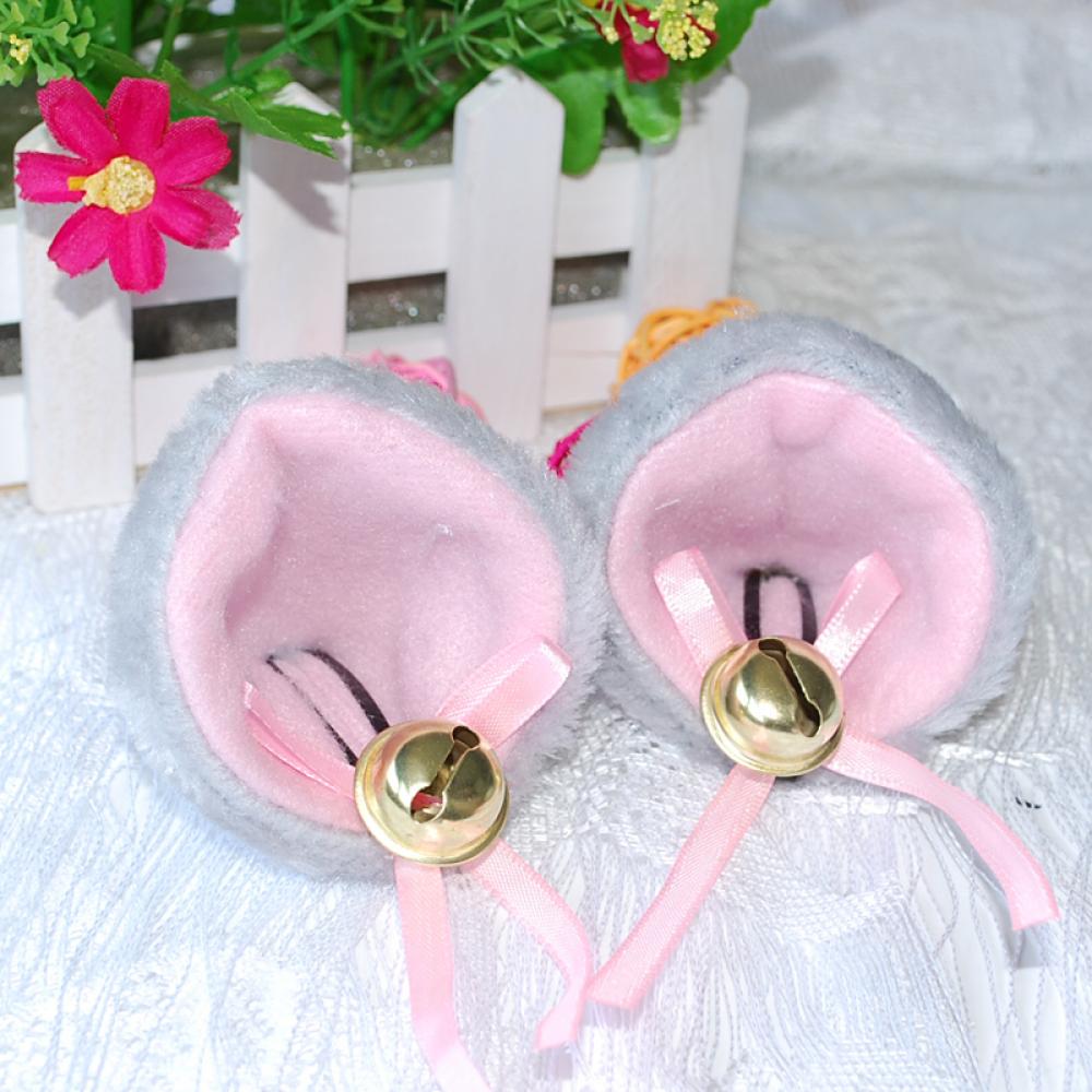 Anime Cosplay Cat Ears Hair Clips With Bells 6color Set Perfect For Halloween Parties Costumes - 5