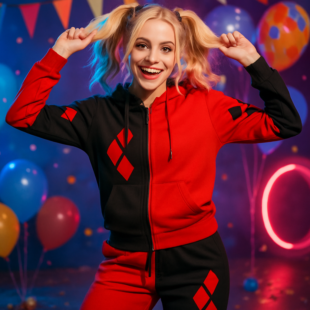 Features That Make the Squad Cosplay Harley Quinn Costume Jogging Set Stand Out