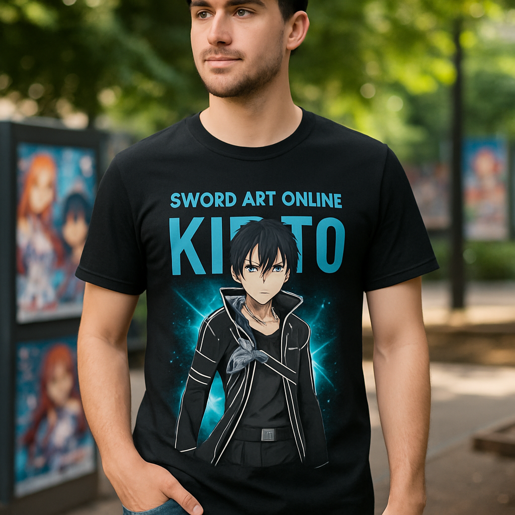 Elevate Your Style with a Casual Wear T-shirt Featuring Sword Art Online Character Design  